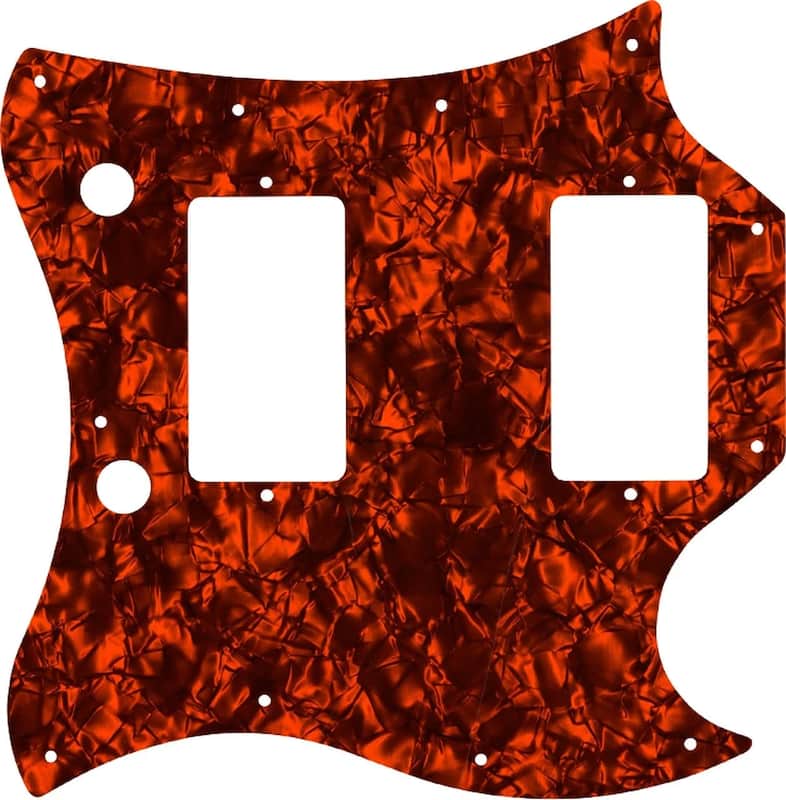 WD Custom Pickguard For Gibson 1963-1970 Full Face SG #28OP Orange Pearl/Black/White/Black image 1