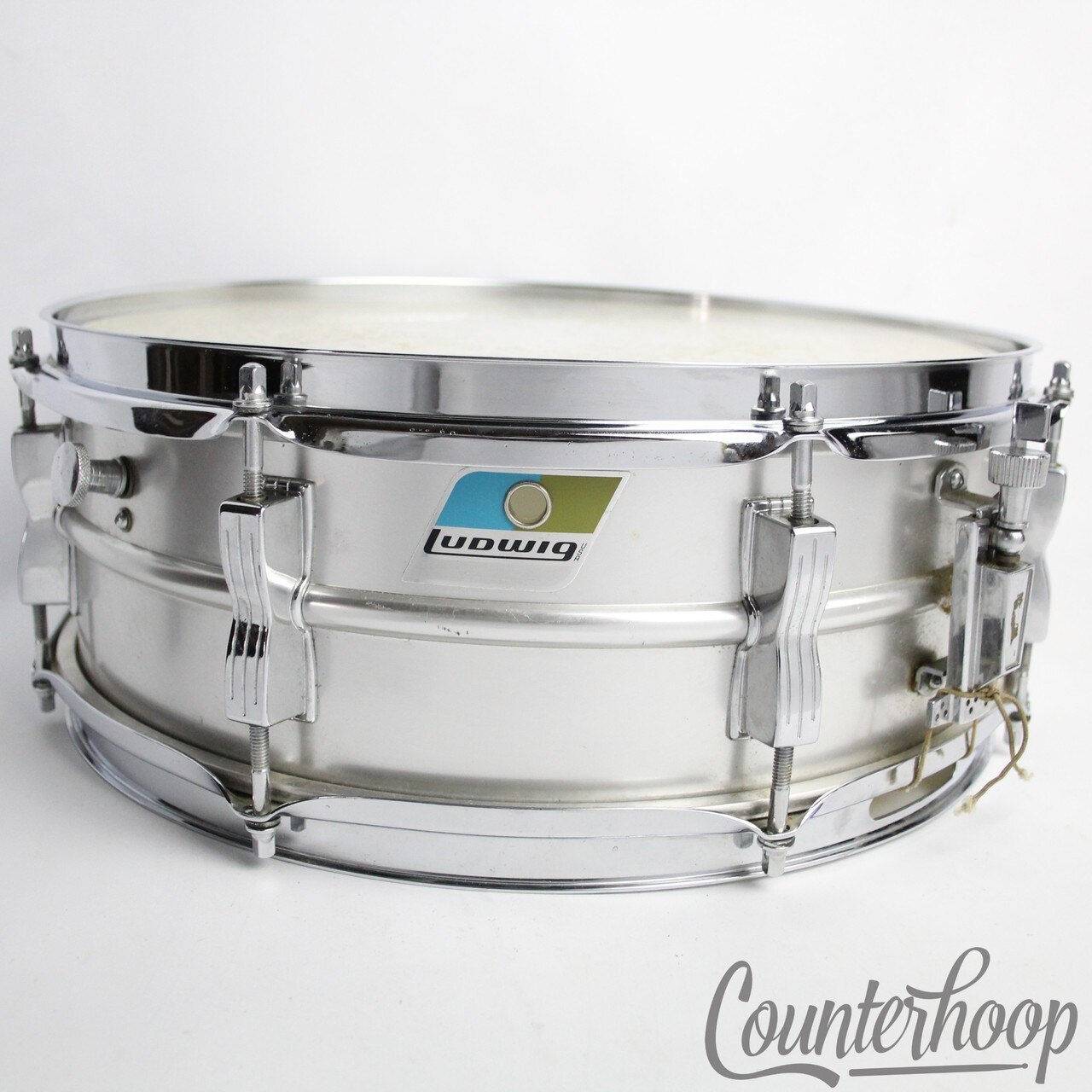 Ludwig 14x5"Acrolite Snare Drum Pre-Serial B/O Aluminum Shell 8-Lug Vintage 70s — main photograph