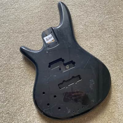 Black Left Handed 4 String Bass Basswood Body image 1