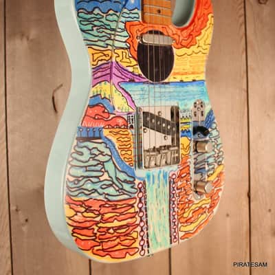 Squier Classic Vibe '50s Custom Art Telecaster " Water Werks 5 " image 8