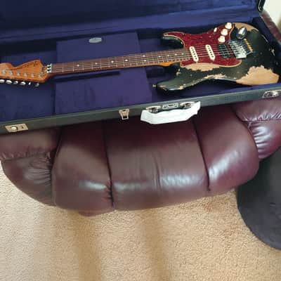 Fender Custom Shop '69 Stratocaster HSS Floyd Rose 2024 - Super Heavy Relic Black image 6