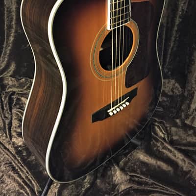 Guild D-55 2013 Sunburst New Hartford Built Guild Acoustic D55 Very Good Condition Dreadnought image 2