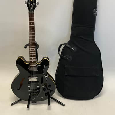 2005 Epiphone Dot DOT-EB Glossy Black Electric Guitar With Reunion Blues Gig Bag image 1