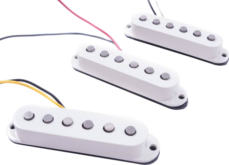 Fender Deluxe Drive Stratocaster Single Coil Pickup Set, White image 1