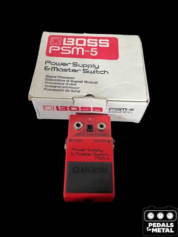 Boss PSM-5 Power Supply & Master Switch (Red Label) 1984 - 1990 - Red - X17876 image 1