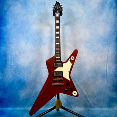 ESP Edwards E-HR 98 QM 1998 Transparent Red | Reverb