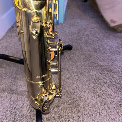 Mendini by Cecilio Semi-Pro Baritone Saxophone 2023 - Gold Lacquer image 11