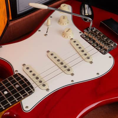 Fender Custom Shop American Custom Stratocaster Electric Guitar, Rosewood Fingerboard, Crimson Transparent image 7