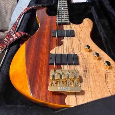 Cort Jeff Berlin Rithimic Bass w GATOR CASE Alder/Spalted Maple-Padouk Top Bartolini pickups image 1