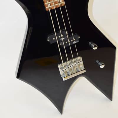 B.C. Rich Bronze Series Warlock Electric Bass Guitar Black image 2