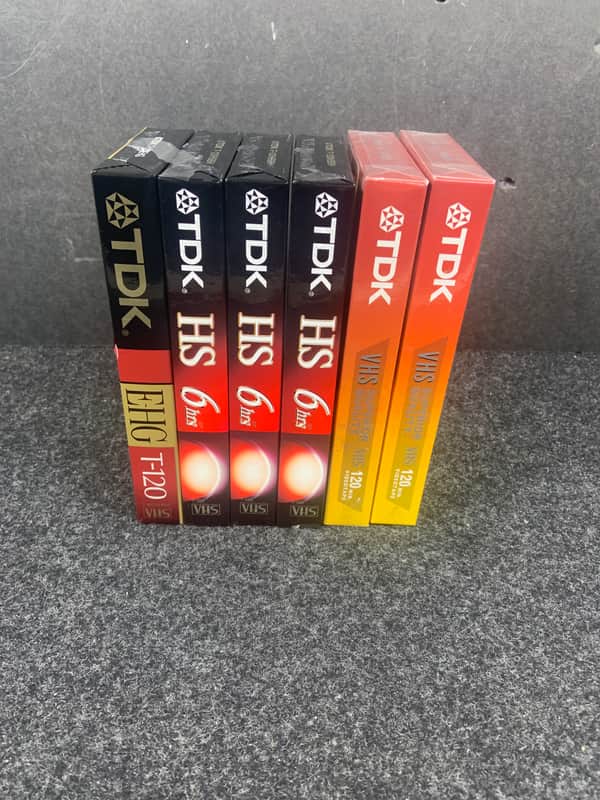 Lot of 6 TDK T-120 Blank VHS Tapes image 1