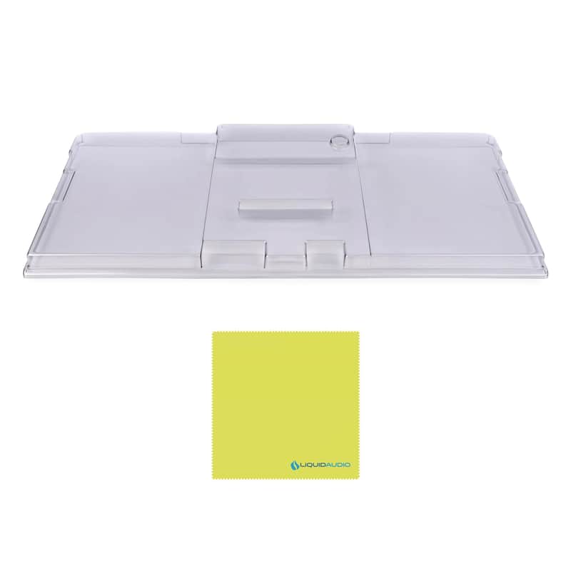 Decksaver DS-PC-XDJXZ Polycarbonate Cover for Pioneer XDJ-XZ DJ Controller Bundle with Polishing Cloth – Smoked/Clear Protection, Shields from Dust, Liquids & Impact, Fits Flight Cases image 1