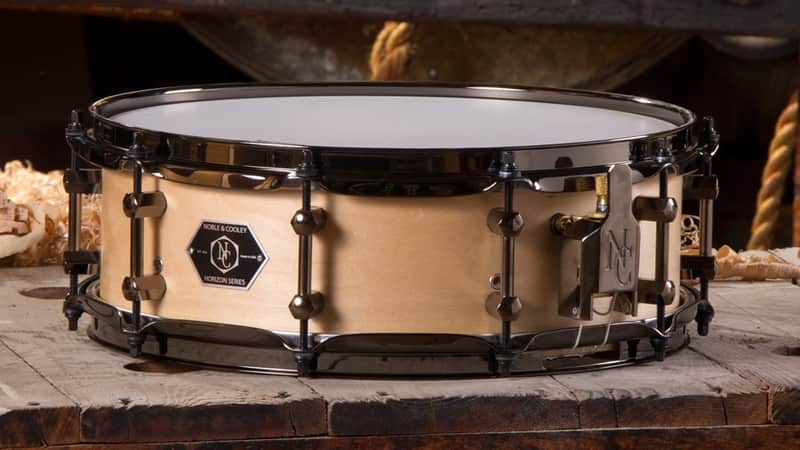 Noble & Cooley *Pre-Order* Horizon Series 4.75x14" Maple/Mahogany Hybrid Snare Drum in Natural Wax Finish & Black Hardware | Made in the USA | Custom/Special Order | Authorized Dealer image 1