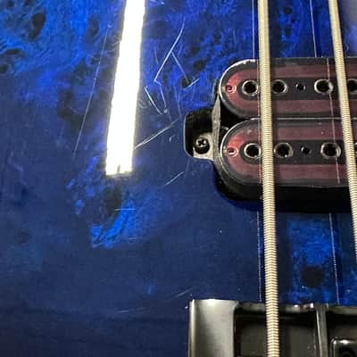 Schecter Omen Elite-4 (2021) - See-Thru Blue Burst #10310 with Gig Bag image 11