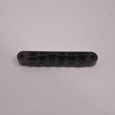 Gibson Nashville Tune-O-Matic Bridge BLACK Chrome Accessories Les Paul Custom Standard image 9