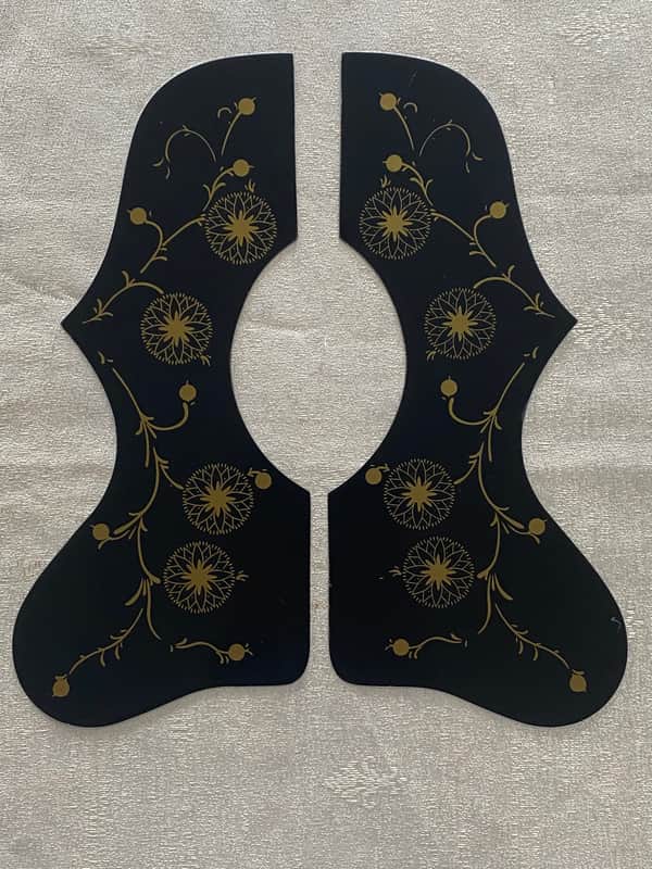 2 Pcs Acoustic Guitar Pickguard Self Adhesive Sheet For Gibson J200 SJ200 ,Black image 1