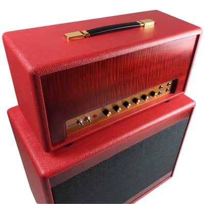 G&A Head Boutique RED JTM 45 + 1x12 RED Big Size V30 guitar Cabinet RED image 2
