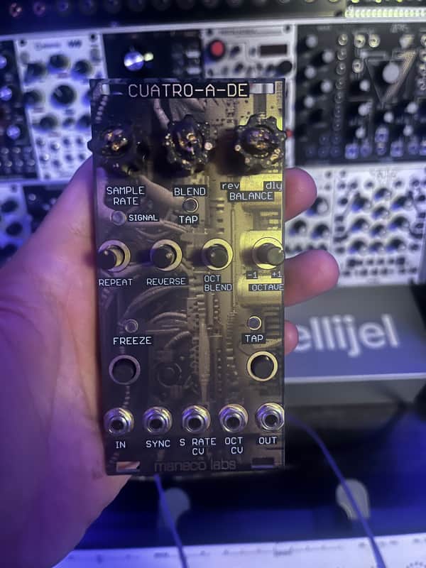 Maneco Labs Cuatro A De Eurorack module delay/effect - Black image 1