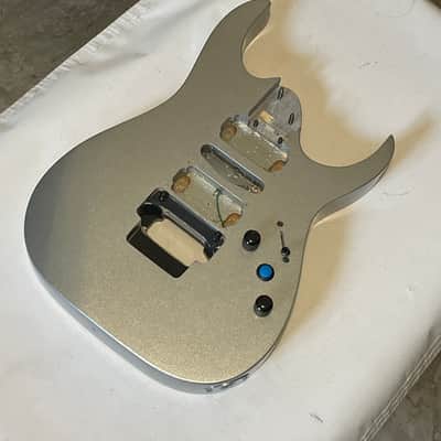 2003 Korean Ibanez RG370 Metallic Silver Basswood Guitar Body Edge Pro II Ready image 3