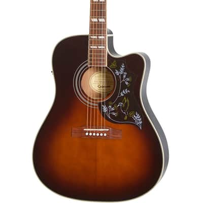 Epiphone Ltd Ed Hummingbird Performer Pro Tobacco Sunburst Acoustic Guitar 
