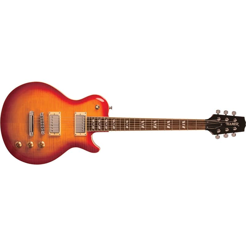 Hamer MONF‑CS‑U The Monaco Singlecut Cherry Sunburst image 2