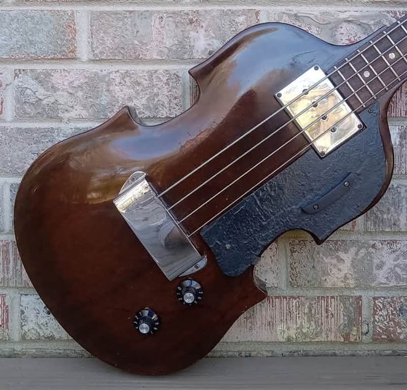 Vintage 1969 Gibson EB-1 Violin Body Bass Guitar w/ Original Hardshell Case, Extension Rod! image 1