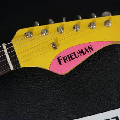 Friedman USA Custom Shop Vintage S Guitars in Graffiti Yellow with Pink Polka Dots image 14