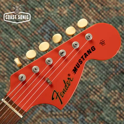 2004 Fender '69 Competition Mustang reissue MG69 Fiesta Red Matching Headstock MIJ Japan image 11