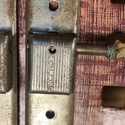 Kluson- Deluxe, VINTAGE, single line, 3 on a plate, tuners, NR image 2