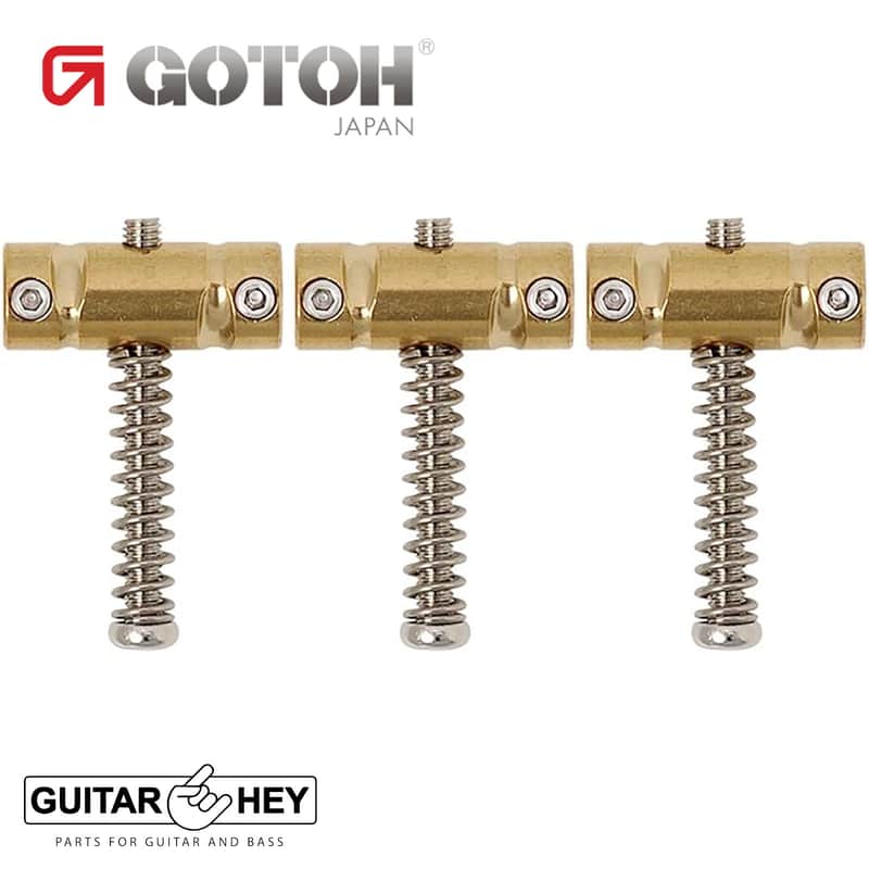NEW Gotoh In-Tune BS Compensated Saddles For Tele, BRASS Set of 3 GENUINE Japan image 1