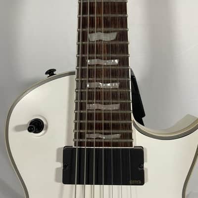 ESP LTD EC-407 with Rosewood Fretboard 2012 - 2014 Snow White Satin image 4