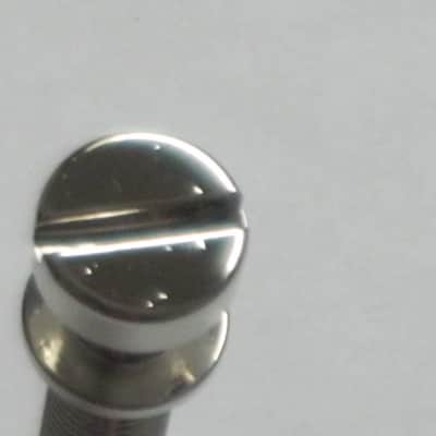 one pair of rarely handled, near A+ genuine Gibson Nickel STUDS, also called Mounting Pieces (NO anchors) for PTTP-015 Nickel Stop Bar Tail piece (Stop Bar Tailpiece NOT included) nickel finish (ninc alloy metal) image 6