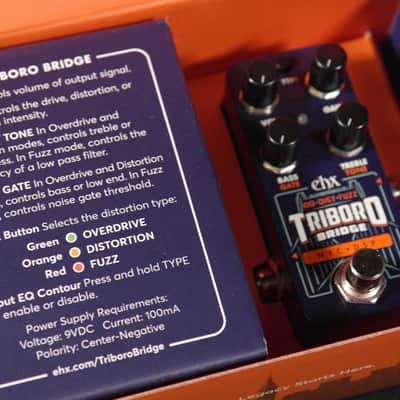 Electro-Harmonix Pico Triboro Bridge Overdrive/Distortion/Fuzz Pedal NEW image 2