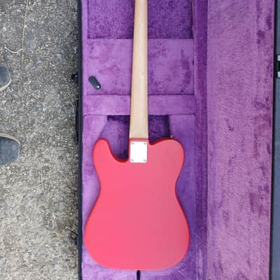 Clip TBS-4 Bass Guitar Short Scale Telebass Retro Red image 9