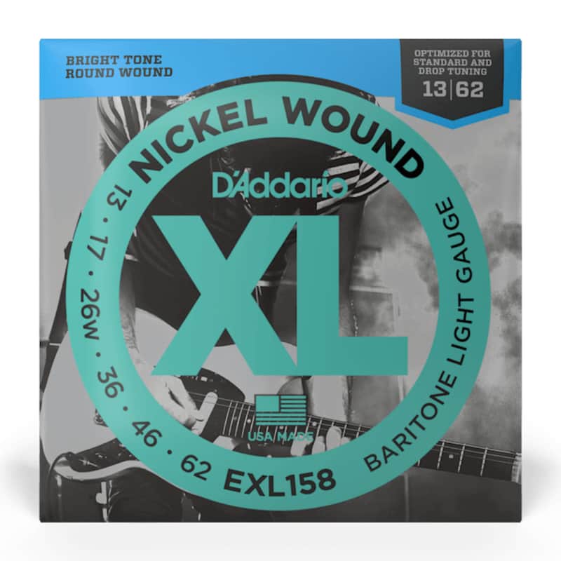 D'Addario EXL158 Nickel Wound Baritone Electric Guitar Strings, Light Gauge image 1