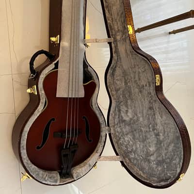 Takamine TB10 Pro Series Archtop Cutaway Acoustic/Electric Bass 2010s - Red Stain image 3