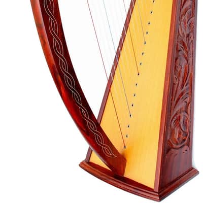 37" Celtic Irish Folk Harp 22 Strings Rosewood Lap Harp w/ Case & Extra Strings (2026 Model) image 6