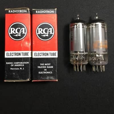 NOS PAIR RCA 6197 6CL6 Amplifier VINTAGE VACUUM TUBES USA Tested 8.7241-D image 1