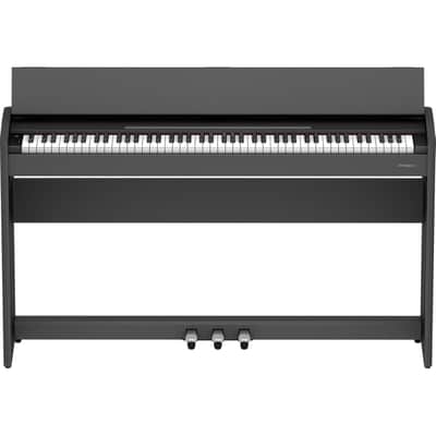 Roland F-107-BK 88-Key Slim Digital Piano w/ Stand, Bench, and 3-pedals, Black image 15