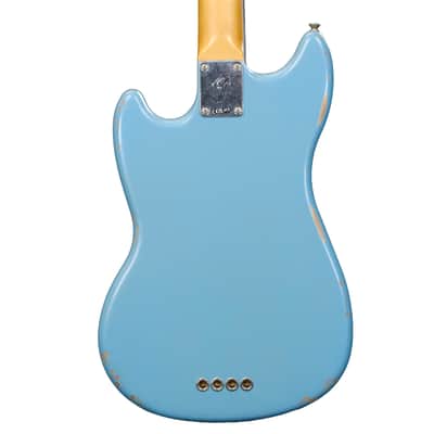 Fender Justin Meldal-Johnsen Road Worn Mustang Bass - Daphne Blue image 2