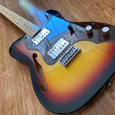 Fender Japan Telecaster Thinline 1972 Reissue Three Tone Sunburst 1999 CIJ P-Serial image 4