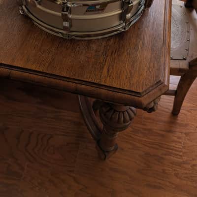 Ludwig Acrolite 5x14" 8-Lug Aluminum Snare Drum with Pointed Blue/Olive Badge image 1