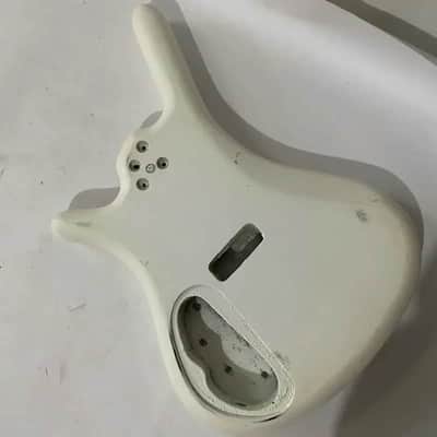 White DIY Project Bass Guitar Body image 4