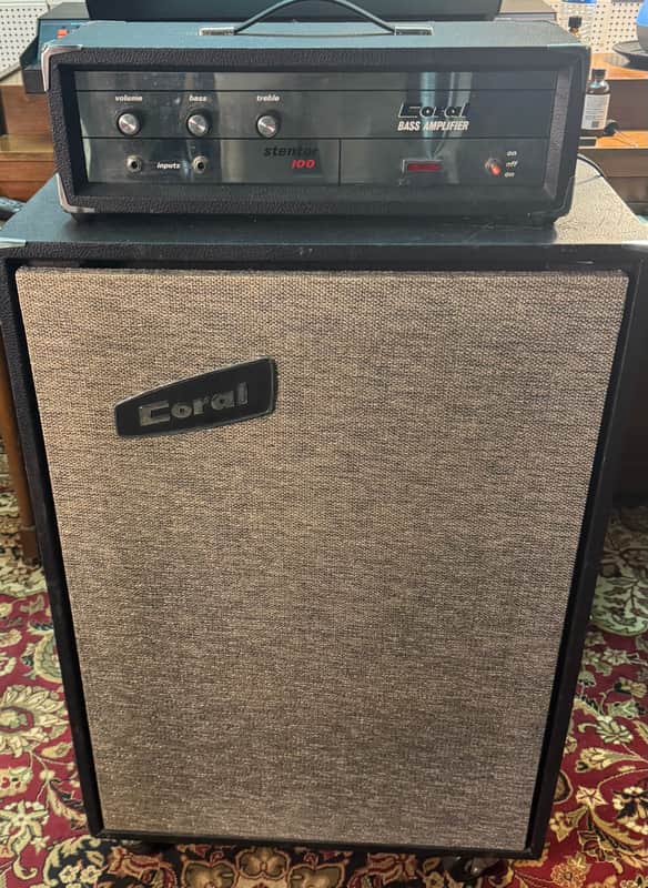 Coral Stentor 100 Bass Amp 1960's - Black image 1