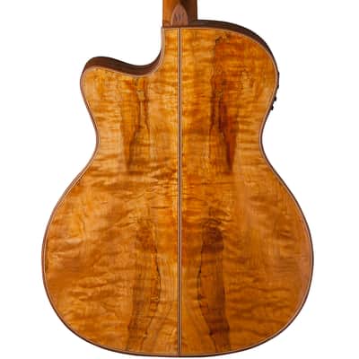 Washburn WCG66SCE Comfort Series Grand Auditorium Acoustic Electric Guitar, Natural Spalt Maple image 4