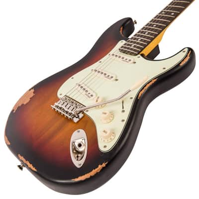 Vintage Icon Series V6MRSSB Distressed - SSS, Sunset Sunburst image 3