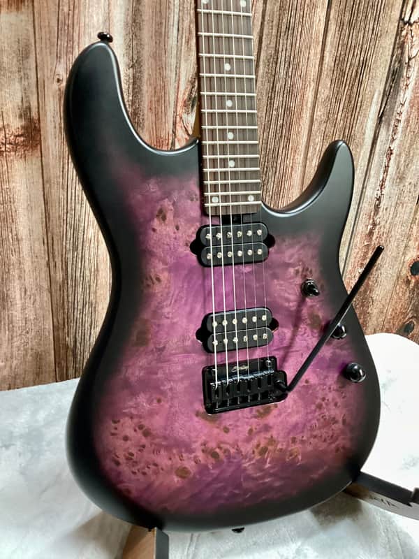 Sterling by Music Man Jason Richardson Cutlass Cosmic Purple Burst Satin w/gig bag image 1