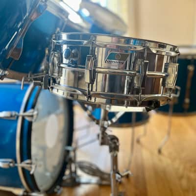 Ludwig 10 piece Mach Lug 1976 Blue Satin Drum Set image 6