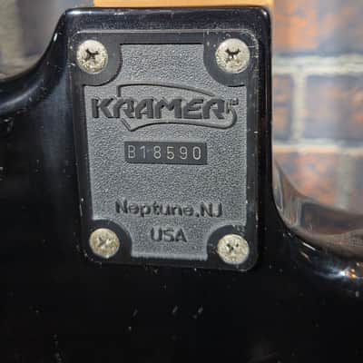 Vintage 1980s Kramer F-1000 Left-Handed Black w/ OHSC image 20