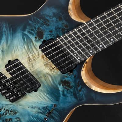 Mayones Duvell 7 Elite VF Custom Eye Poplar - Turquoise Iris Satin image 11